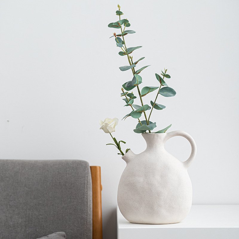 Vegetable simple vegetarian foil matte texture dried flower vase flower arrangement ceramic vase craft ornament