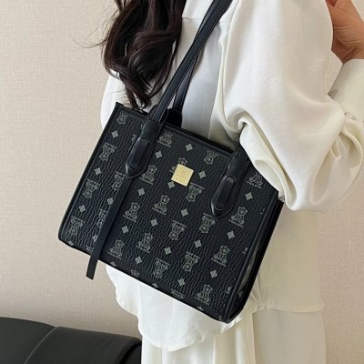 High-end retro shoulder bag large capacity commuting tote bag women's printed niche versatile underarm bag