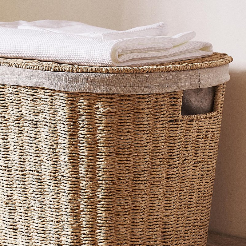Paper rope braided laundry basket clothes storage box storage basket laundry basket bedroom sorting box storage basket with lid storage basket