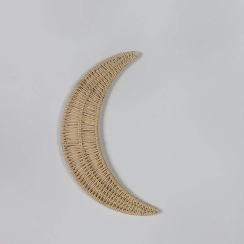 Fengtie Moon-shaped Wall Decoration Palette Hand-woven Styling Hanging Wall Photo Decoration Props