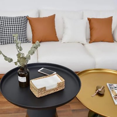 Grass woven tissue box Square home living room napkin storage box Calabash woven tissue box storage basket