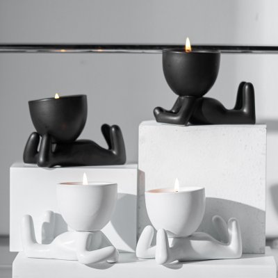 Vegetable ceramic candlestick lying on the nest, villain aromatherapy candle small ornaments