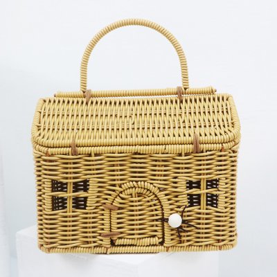 Wedding supplies rattan gift box wedding bridesmaid souvenir birthday gift box children's handbag