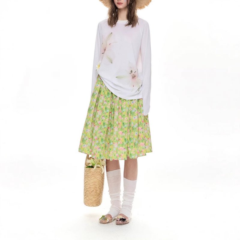 Laiser Tiansi cool and light sunscreen blouse loose long-sleeved printed shirt