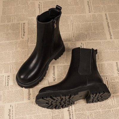 British style Martin boots for women's spring and autumn single boots Chelsea thin boots winter simple thick sole short boots