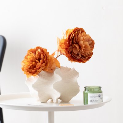 Simple style ceramic vase exquisite matte white fashionable vegetation wide mouth display cabinet decoration crafts