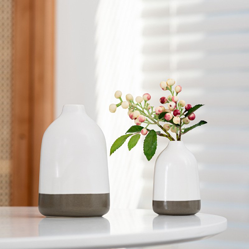 Manhattan series two-color vase fashionable interior decoration light luxury ceramic craft ornaments