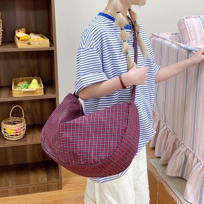Underarm shoulder bag trendy bag women fashion plaid women crossbody dumpling bag