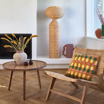 Wasabi style floor lamp Vine art knitting living room bedroom study tea room homestay retro atmosphere decorative art lamp fixture