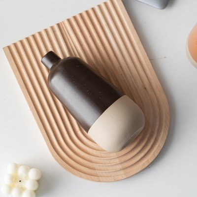 Fine-mouthed flower arrangement ceramic vase high-end modern simple home gift soft decoration ornament