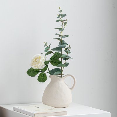 Modern simple vegetarian style retro lifting pot ceramic vase home flower pot decoration
