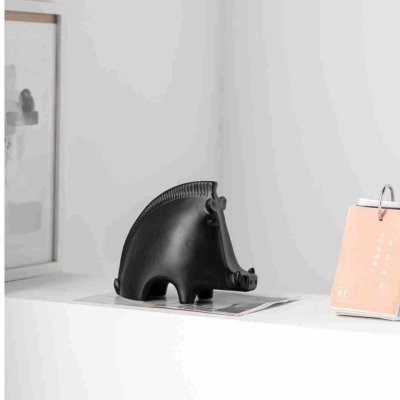 Vase style ceramic crafts wild boar shape ornaments home light luxury soft decorations
