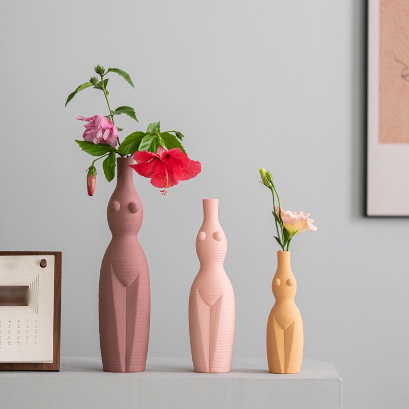 Wind human body artistic sense ceramic vase interior decoration home decoration