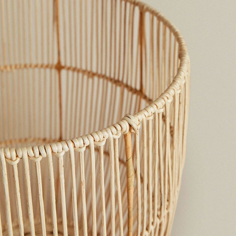 Dirty clothes toy storage basket iron frame rattan coat dirty clothes basket hand-woven dirty clothes basket dirty clothes bucket