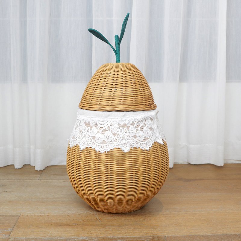 Hand-woven Sydney pear shaped miscellaneous basket bathroom clothes basket toy storage basket hotel and homestay decoration storage basket