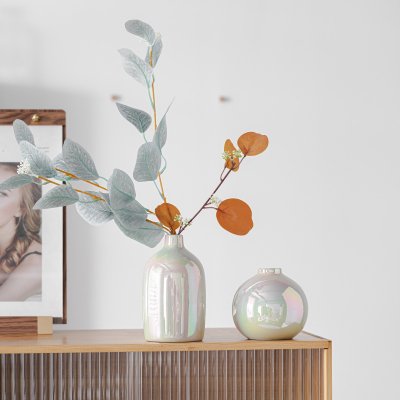 Daimon Light Luxury Texture Pearl Glaze Ceramic Mini Small Vase Home Decoration Ornaments