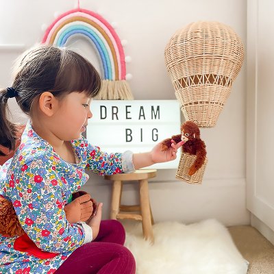 Birthday layout Handmade rattan woven balloons Children's room decoration B&B pendant children's clothing store Photography road